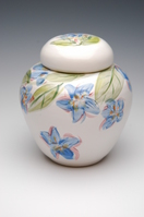 Cremation Urn Hand-Painted Porcelain